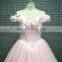 Princess Off Shoulder Butterfly Ball Gown Pink Prom Dress For Evening 2017
