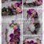 Aidocrystal lilac lavender wedding hair wreath, artificial flower crown hair accessories