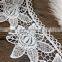 7.5CM OLT15028 Popular rose embroidery shiny poly lace trim