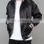 black zip-up wholesale custom jersey baseball jackets