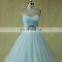 Latest style sweet heart strapless pleated long train A-line wedding dress with beads belt