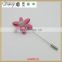 New design metal lapel pin,pink flower lapel pin for sweater