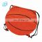 Customized Logo 210D Double-deck Polyester basketball Drawstring Bag
