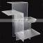 4 step white or clear acrylic display stand