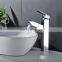 New arrival all copper square high body plating drawing basin faucet