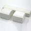 Plastic jewelry box for fashion brand jewelry, plastic box  covered with white PU  outside ?and velvet paper inside