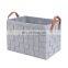 eco friendly orange color foldable baskets laundry felt storage basket