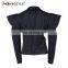 TWOTWINSTYLE Black Striped Women's Blazer Jacket Coat Female Long Sleeve Broad Shoulders Tops