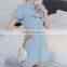 LAITE D2132 women denim casual dress women bodycon bow dress girl's dress