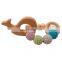 Baby Nursing Cartoon Animal Wooden bracelet Teether Chew on Beads Teething ring crochet beads