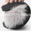 2020 new design wholesale price fox fur solid and rainbow color fashion antiskid soft sole comforter women fur slippers