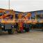hydraulic six wheel  ramming piling and pile driver guardrail fixing machine ramming piling machine