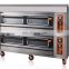Commercial bread snack machines bakery equipment gas oven with 3 decks 12 trays baking equipment