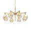 Modern glass Globe gold plated metal Chandelier Pendant Light