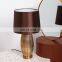 Hot sale gold ceramic base cheap price bedroom porcelain table lamp for home decor