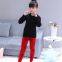 Custom Spring Autumn Fall Girls Solid Leggings Warm Cashmere Pants Kids Leggings