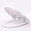 White washdown gravity rimless wall hung toilet cover