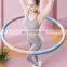 2021 wholesale detachable 6 section weighted hula loop for adults and children exercise fitness hula hoops