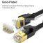 1m 2m 3m 10m Gold plated sftp cat7 ethernet cable  patch cord flat rj45 patch cable