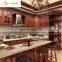 North American classic solid wood kitchen cabinet with quartz stone countertop