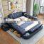 Tatami Multi-functional Leather Bed With Massage and Storage For Bedroom Furniture