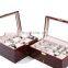 Double layer large capacity jewelry storage box multifunctional gift window wooden box set jewelry integrated packaging box