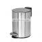 Hot sale thin lid stainless steel  3L 5L 12L pedal bin with soft close