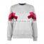 Hot Design OEM Custom Made women Cotton Polyester Plain Sweatshirt With Long