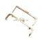 Factory Custom Cute Hinged Square Round Corner Golden Light Yellow Clutch Bag Frame  Lock Fame