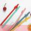 Weiqi Manufacturer BPA Free 5 Pack Refreshing Cartoon Silicone Straws