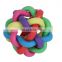 Pet chews five colorful woven balls toy high quality TPR dog toys bite-resistant teething cleaning durable toys