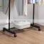 Single pole hanger with pulley simple floor hanger household indoor dormitory storage Single pole hanger with pulle clothes rail