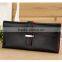 Stock Wholesale 7 Colors High Quality Pure Solid Color Pantent PU Leather Hasp Women Lady Female Belt Clip Wallet