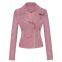 Spring Women's Vintage Black Casual Fashion Stylish Custom Motorcycle Jacket for Women