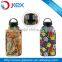 BPA Free Aluminum flat sports water bottle with gas transfer printing