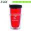plastic coffee tumbler with full wrap printing