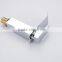 Deck Mount One Single Handle Square Bath Mixer Taps Widespread Waterfall Bathroom Sink Faucet Chrome