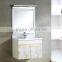 Luxury mirror fashion blue color hotel wooden bathroom cabinet manufacturer