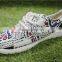 The national flag design Lazy laces up canvas shoes