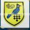 China factory manufacture embosssed rubber patch pvc rubber 3d patch with hook and loop backing