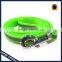 hot dark green plastic dog leads with reflective strap