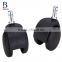 shenzhen BL wholesale 2"black flat swivel nylon furniture caster wheels for round table