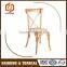 Factory Direct Sales Transparent Antique Wooden Cross Back Bar Chair