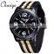 Chaxigo new custom logo auto date watch manufacturer design fashion fabric men wrist watches 2016