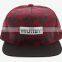 Red Wine Flat Brim Trucker Cap With Foam Mesh Hat