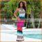 Summer 2016 big European and American sey Strapless slim dress wrapped chest printing trade eplosion of fashion