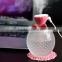 portable Elegant crystal bottle USB ultrasonic air humidifier atomizer aroma diffuser+sound off+moisturizing use for home office