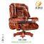 Luxury Antique Wooden Chairs Leather King Chair Throne HE-501