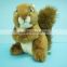 Squirrel Soft Plush Squirrel Toys Sitting Stuffed Squirrel Toys with Furry Stuck Up Tail Bright Eyes