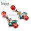 Chinese style crystal drop earing by handmade